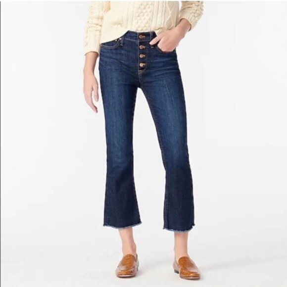J Crew Billie Demi Boot Crop Jeans Size 30 - Picture 1 of 11